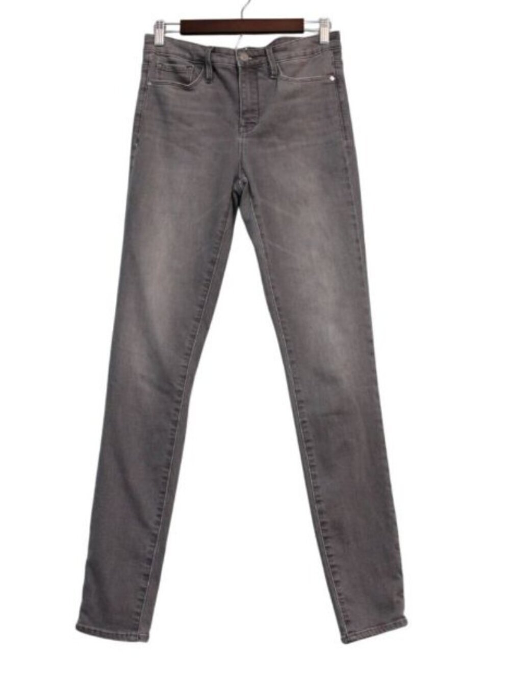 Athleta Jeans Size 10 Tall Gray Skinny Stretch Denim Sculptek Slimming Athletic